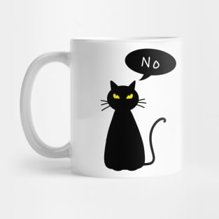 Black Cat Say NO Mug